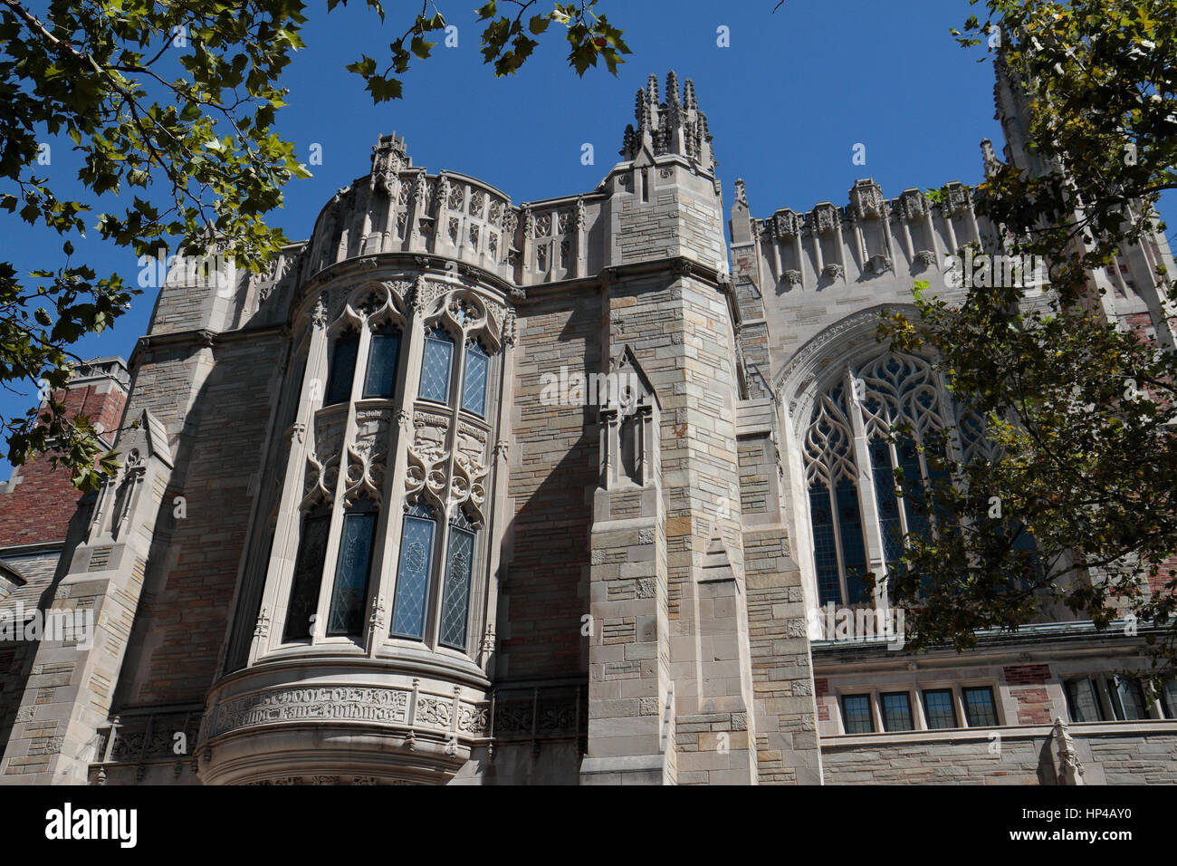 Sterling Law Building, nach Hause zu Yale Law School, Yale University, New Haven, Connecticut, USA. Stockfoto
