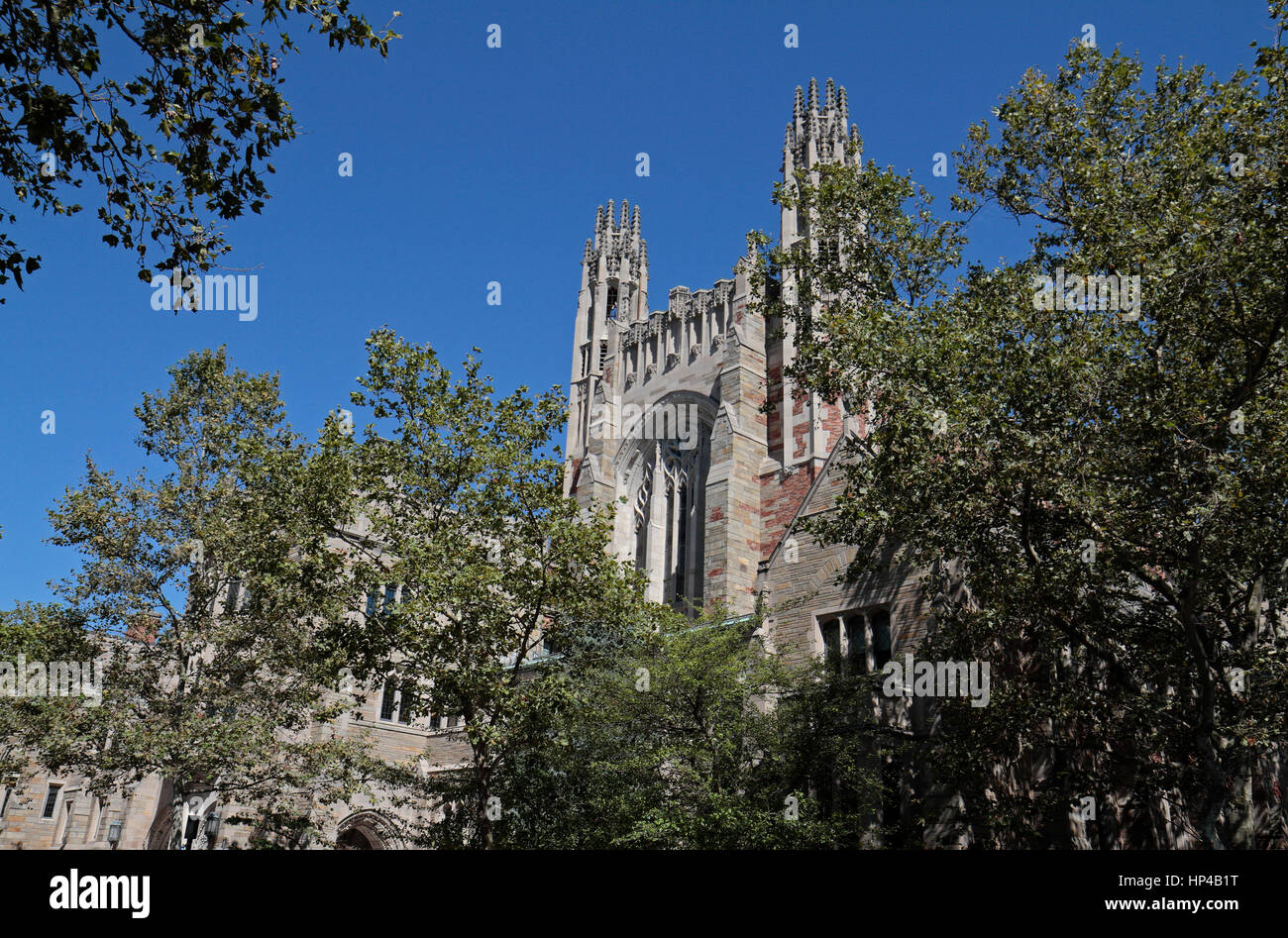 Sterling Law Building, nach Hause zu Yale Law School, Yale University, New Haven, Connecticut, USA. Stockfoto