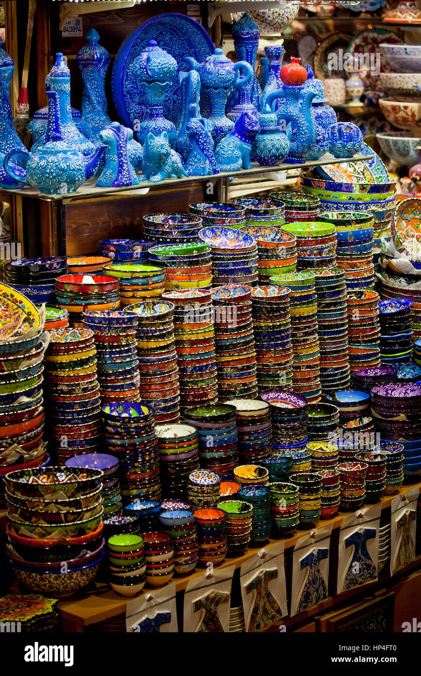 Istanbul, Türkei - April 2013: Grand Bazaar Blick in Istanbul, Türkei Stockfoto