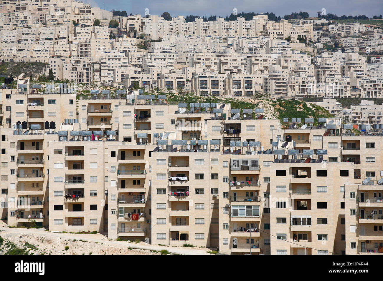 israelische Siedlungen in der Nähe der Stadt Bethlehem, Palästina, Westjordanland, israel Stockfoto