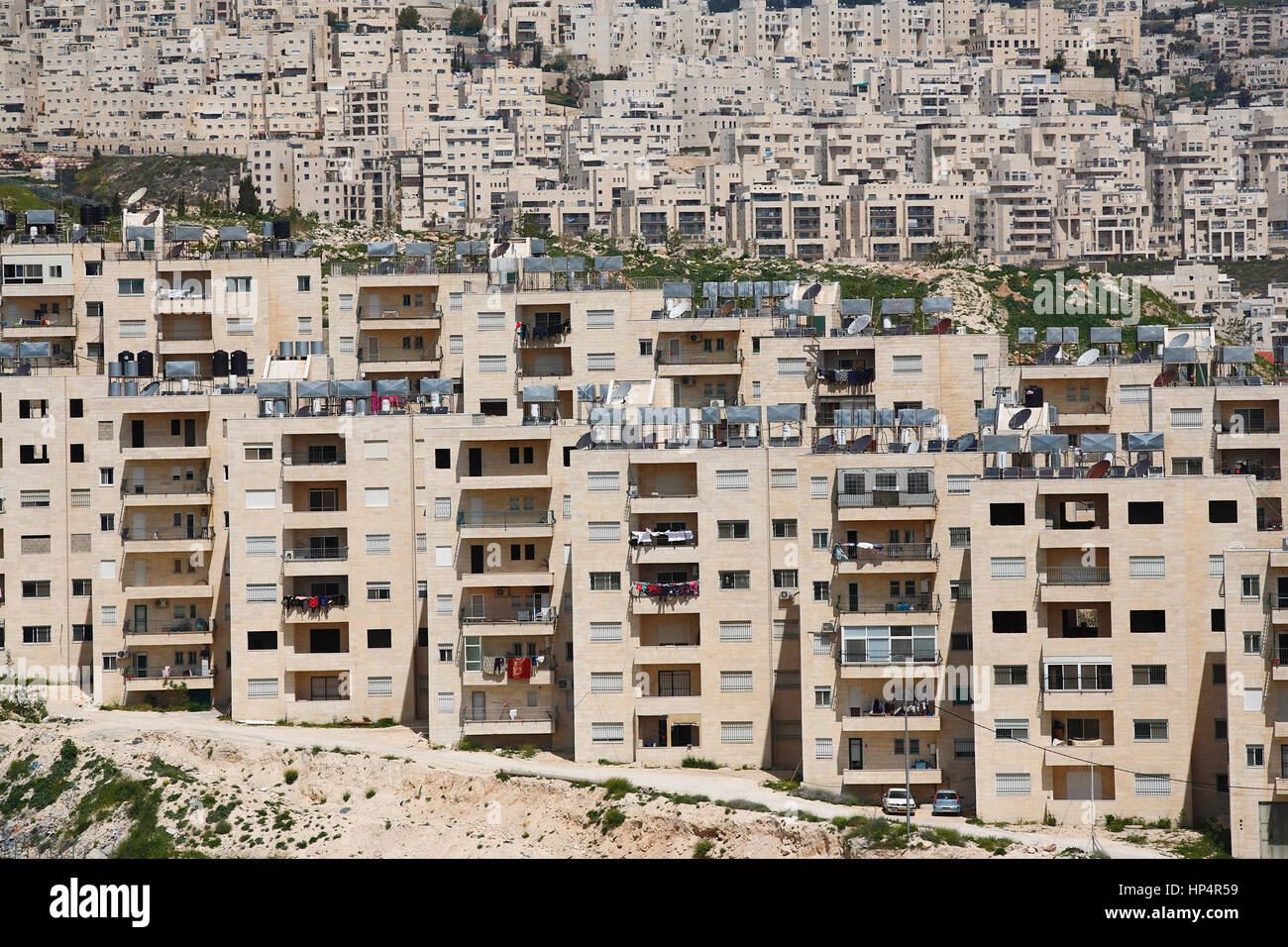 israelische Siedlungen in der Nähe der Stadt Bethlehem, Palästina, Westjordanland, israel Stockfoto