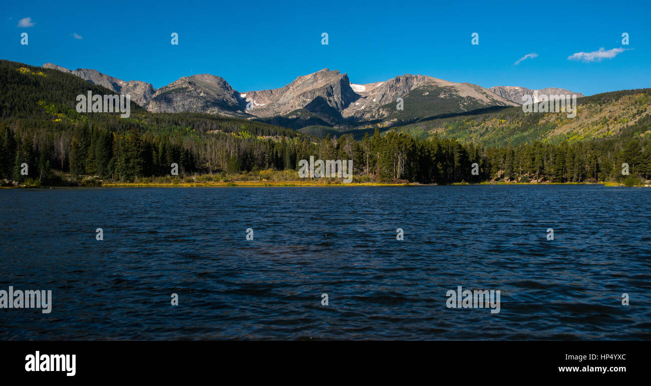 Sprague Lake in Rocky Mountain Nationalpark Stockfoto