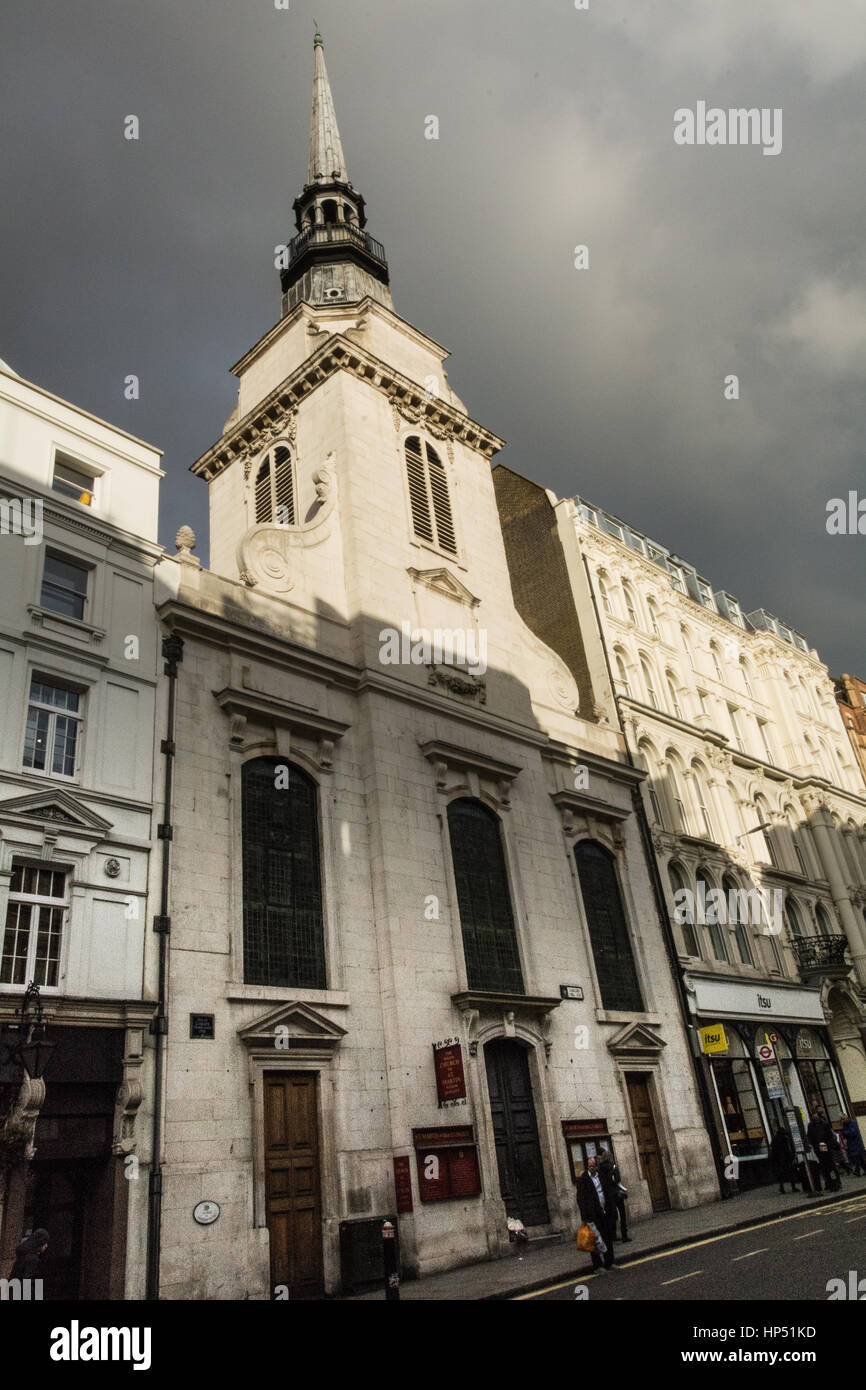 Der Turm von The Guild Martinskirche in Ludgate Stockfoto