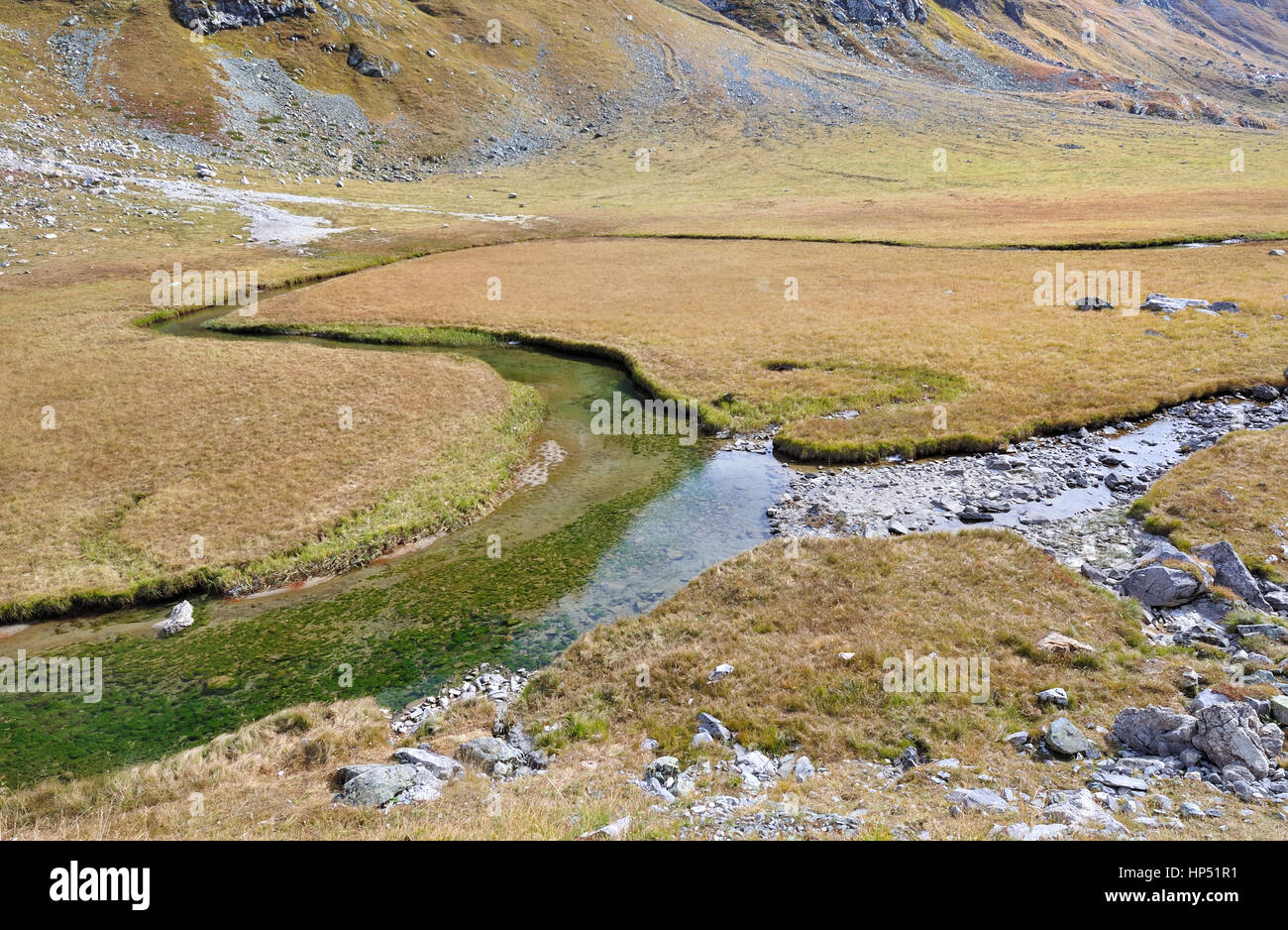 kleine Bäche in den Bergen - Alpen Stockfoto