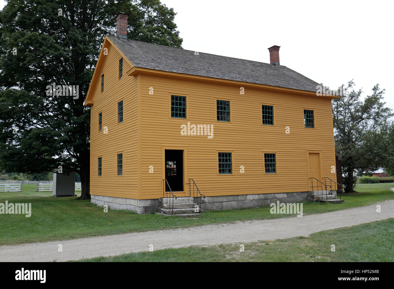 Der Schwestern Molkerei & weben Shop in Hancock Shaker Village, Hancock, Massachusetts, Vereinigte Staaten von Amerika. Stockfoto