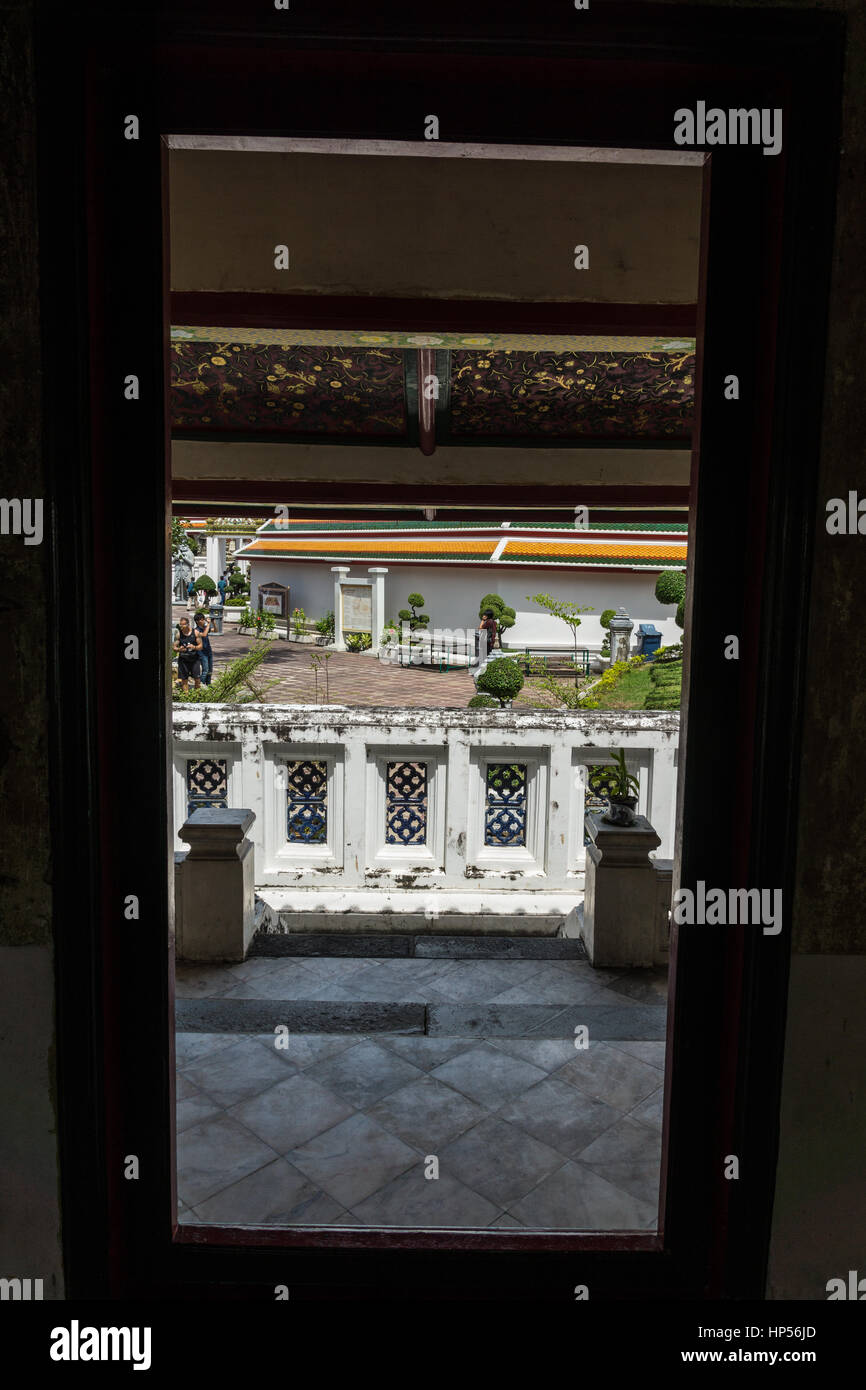 Buddhistischer Tempel des sich zurückneigenden Buddha (Wat Pho) in Bangkok, Thailand Stockfoto