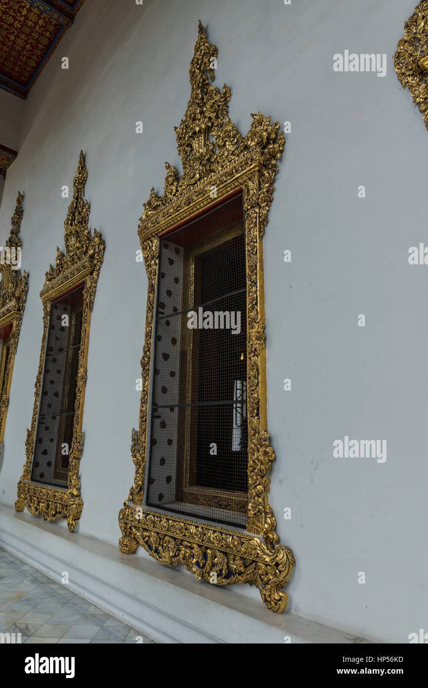Buddhistischer Tempel des sich zurückneigenden Buddha (Wat Pho) in Bangkok, Thailand Stockfoto