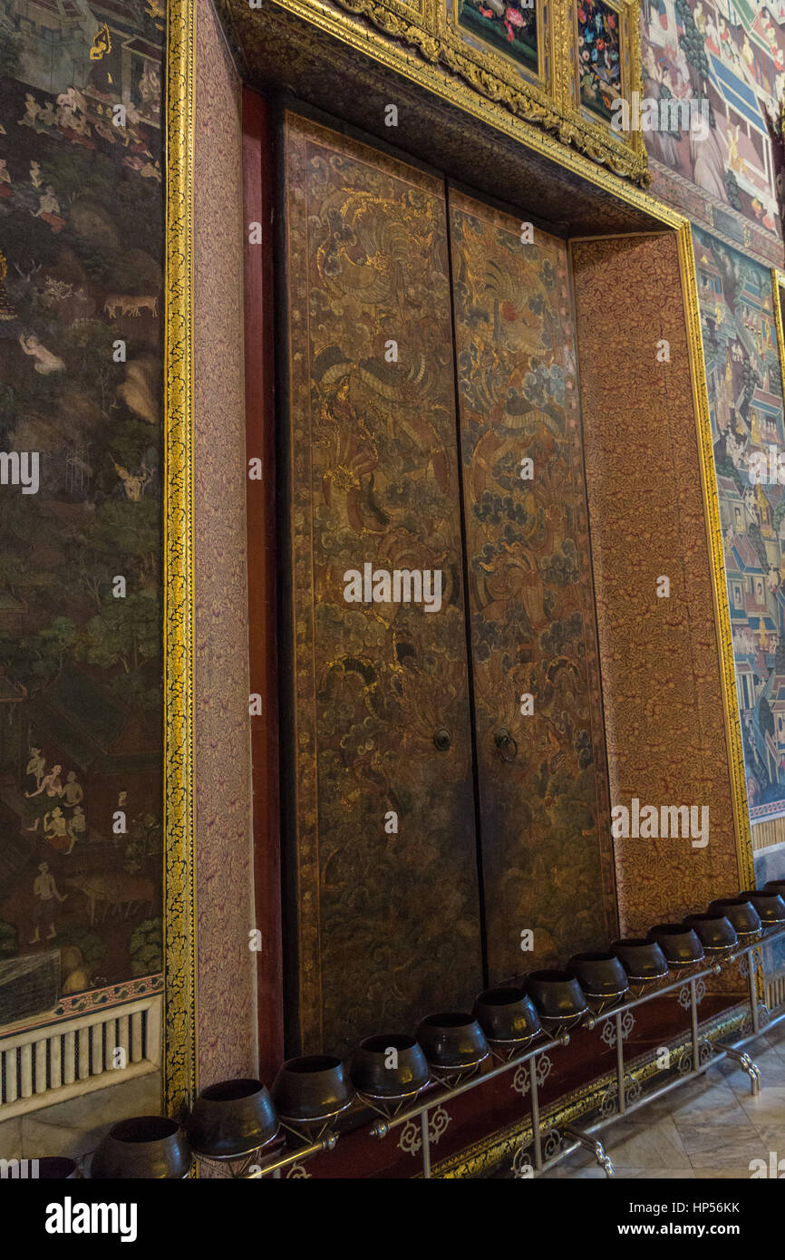Buddhistischer Tempel des sich zurückneigenden Buddha (Wat Pho) in Bangkok, Thailand Stockfoto