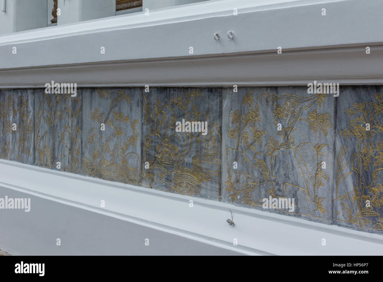 Buddhistischer Tempel des sich zurückneigenden Buddha (Wat Pho) in Bangkok, Thailand Stockfoto