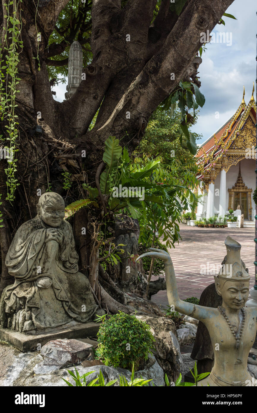 Buddhistischer Tempel des sich zurückneigenden Buddha (Wat Pho) in Bangkok, Thailand Stockfoto