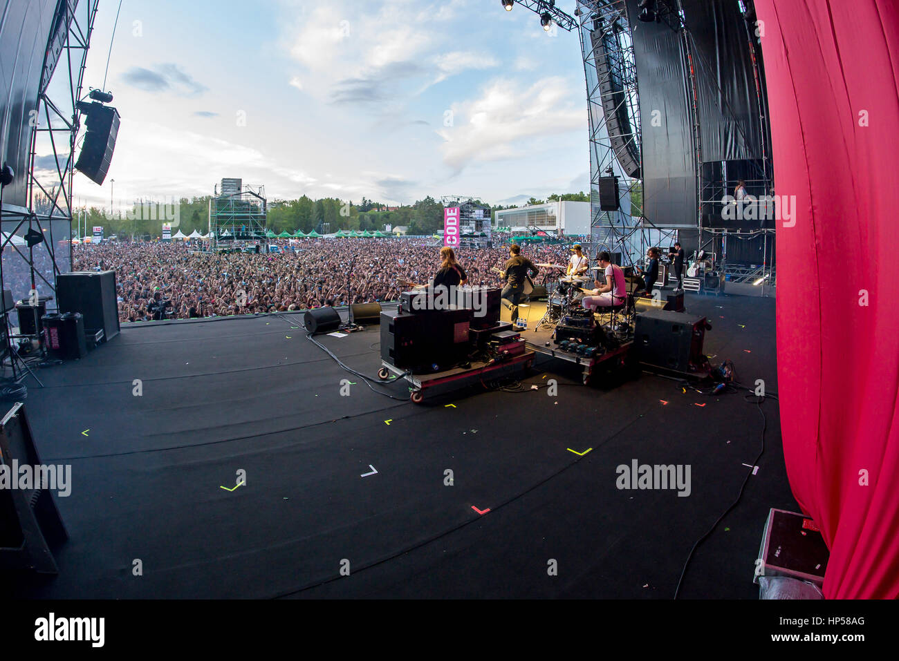 MADRID - SEP 12: The Vaccines (Band) in Konzert am Dcode Festival am 12. September 2015 in Madrid, Spanien. Stockfoto