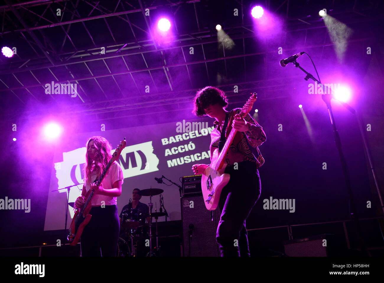 BARCELONA - SEP 18: Trauern (Band) in Konzert im BAM Festival am 18. September 2015 in Barcelona, Spanien. Stockfoto