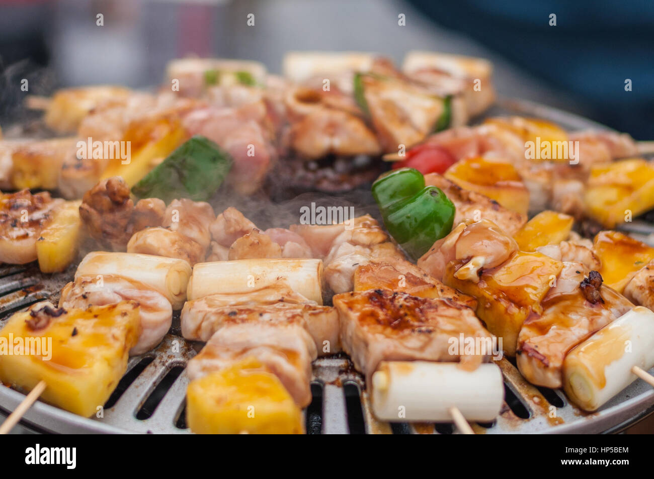Barbecue am outdoor-grill Stockfoto