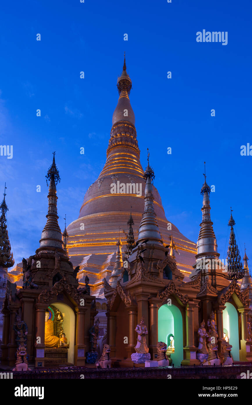 Shwedagon-Pagode (Shwedagon Zedi Daw) Yangon, Myanmar (Burma) Stockfoto