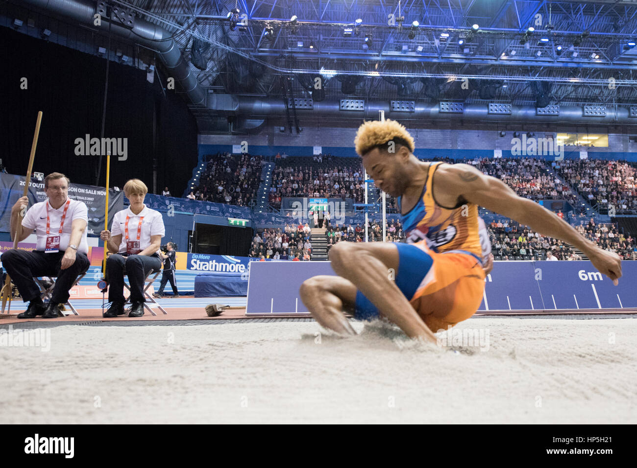 Birmingham, Vereinigtes Königreich. 18. Februar 2017. konkurriert in der Muller Indoor Grand Prix Birmingham an NIA, Birmingham, UK, am 18. Februar 2017. Bildnachweis: Andrew Peat/Alamy Live-Nachrichten Stockfoto