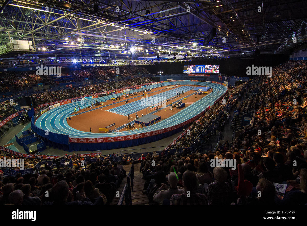 Birmingham, Vereinigtes Königreich. 18. Februar 2017. Gesamtansicht im Stadion während der Muller Indoor Grand Prix 2017 bei Barclaycard Arena am 18. Februar 2017 in Birmingham, England-Credit: Gary Mitchell/Alamy Live News Stockfoto