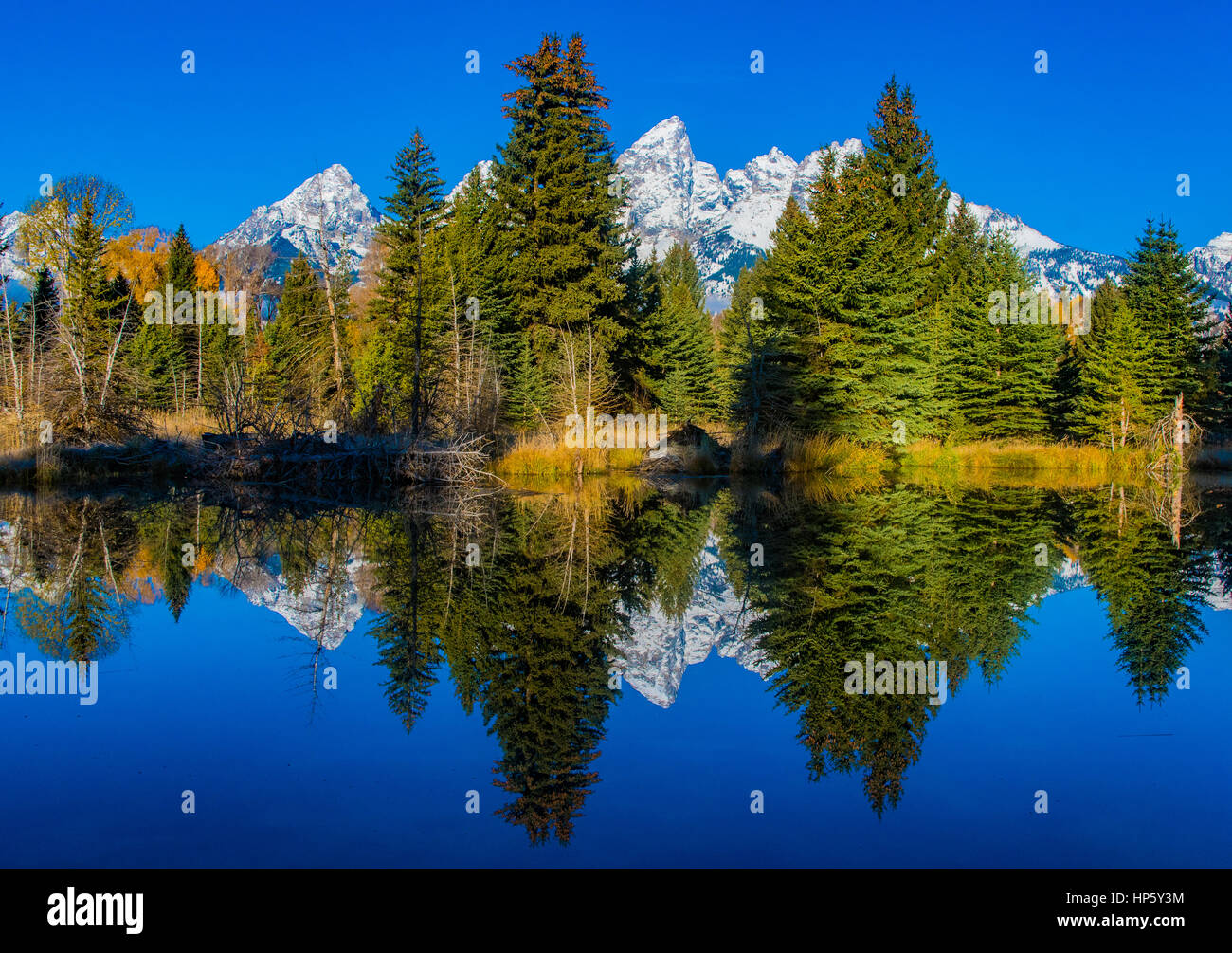 Schwabacher's Landing auf ein perfektes Morgen Stockfoto