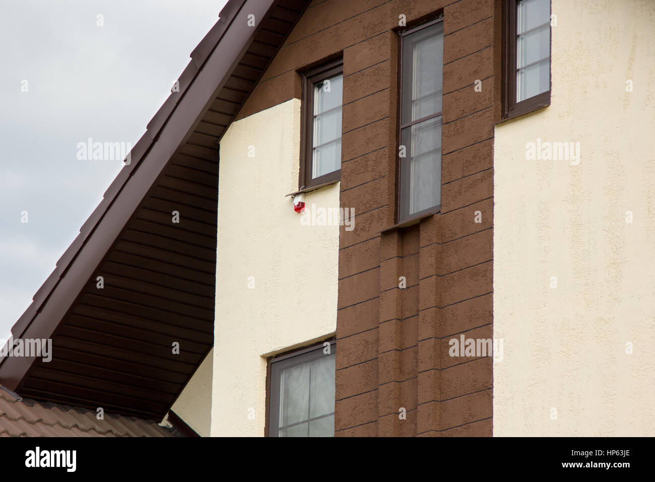 Ton- und Lichttechnik Sicherheitsvorrichtung an der Wand Stockfoto