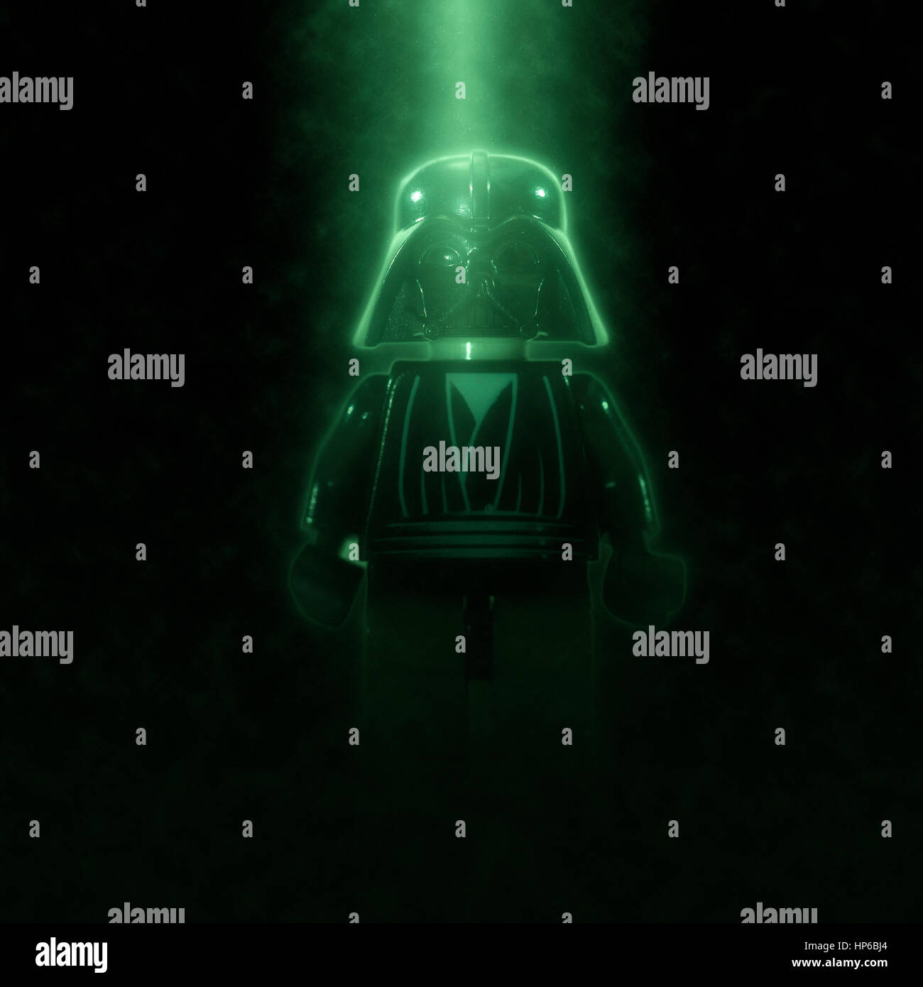 Digital verbesserte Bild von Darth Vader Star Wars Actionfigur Stockfoto