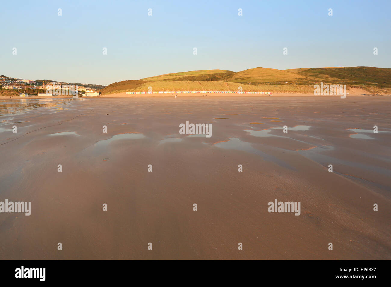 Im Woolacombe Strand, Devon, England, uk Stockfoto