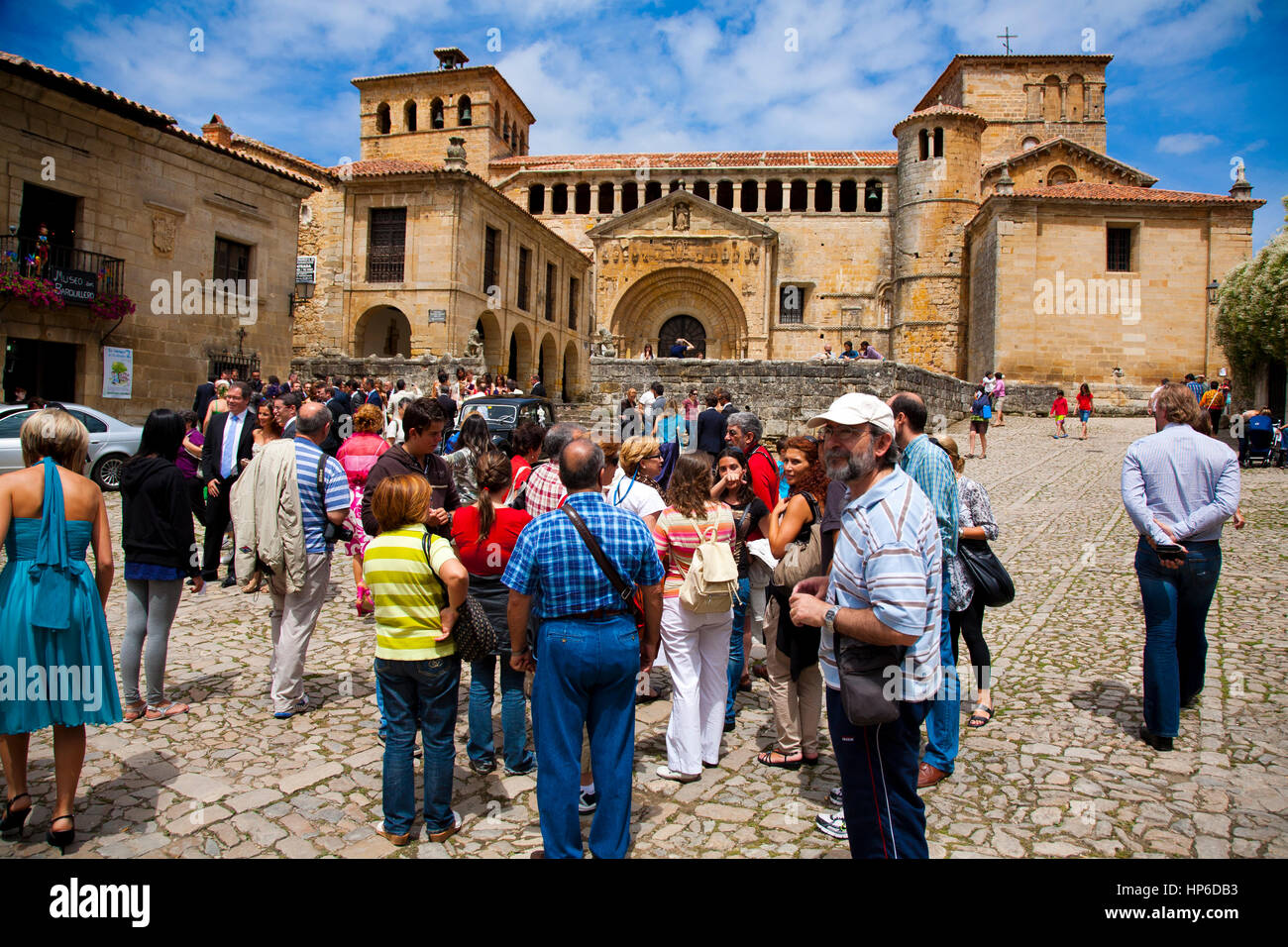 Stiftskirche Santa Juliana. Santillana del Mar Dorf. Kantabrien, Spanien. Stockfoto