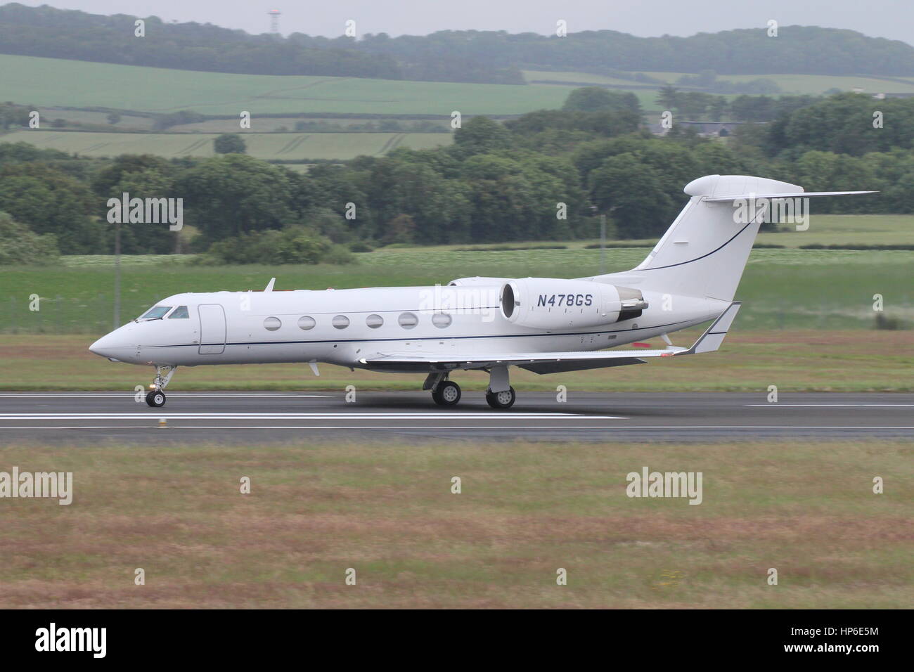 N478GS, eine Gulfstream Aerospace G-IV, Flughafen Prestwick in Ayrshire. Es wird vermutet, dass dieses Flugzeug in Folter und Wiedergabe verwendet wurde Flüge. Stockfoto