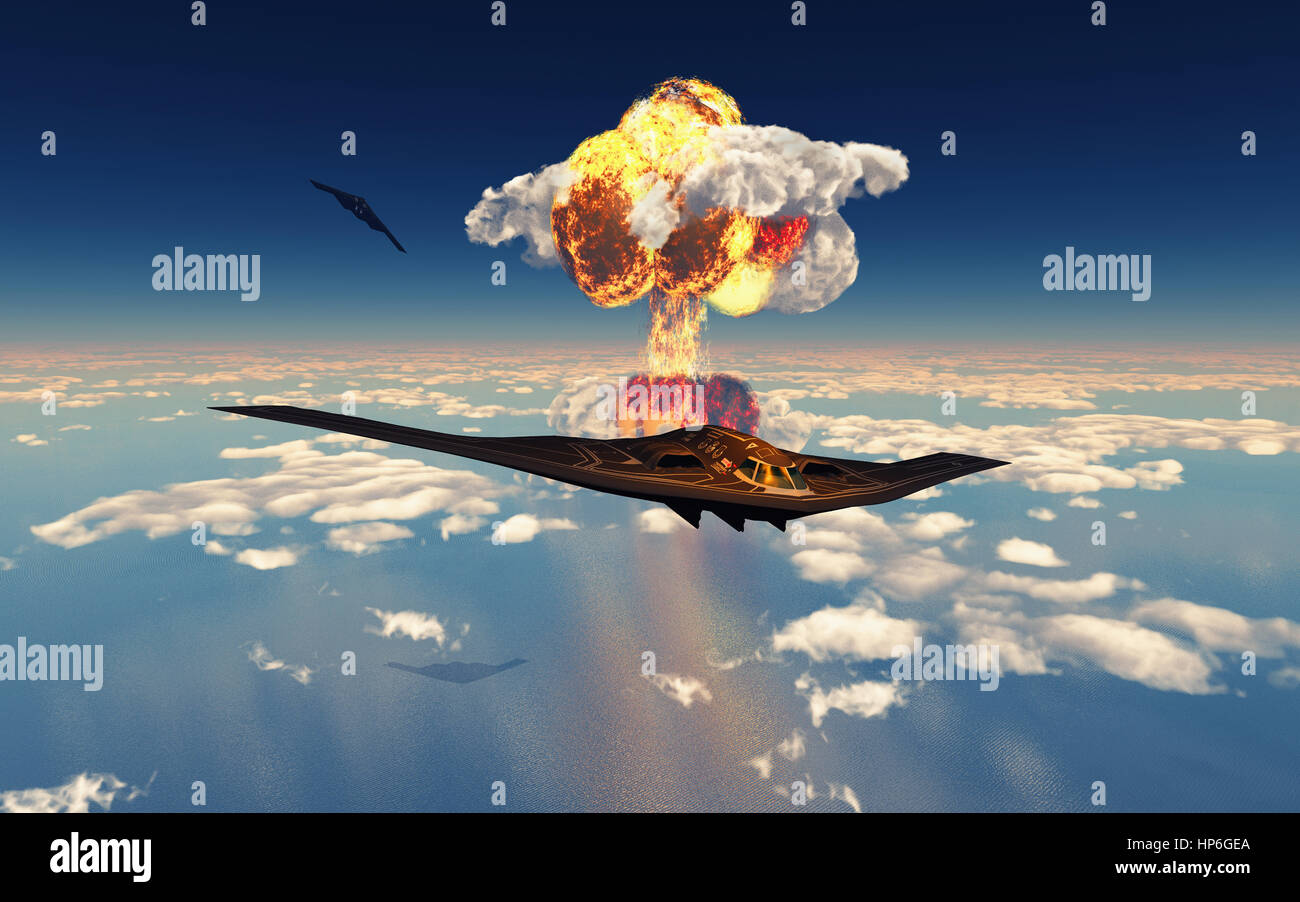 Northrop Grumman b-2 Spirit Stealth Bomber In Aktion Stockfoto Northrop Grumman b-2 Spirit Stealth Bomber In Aktion Stockfoto