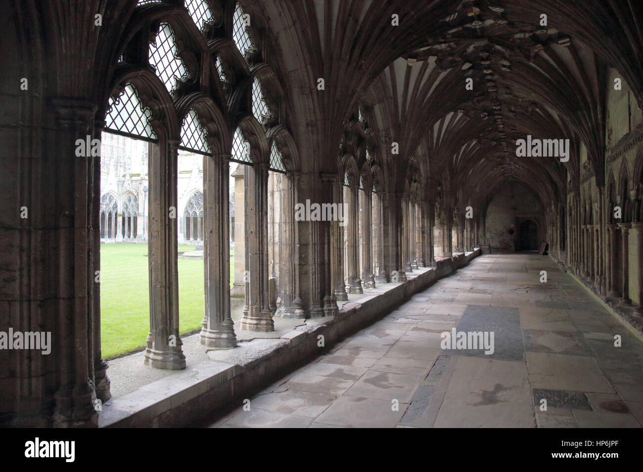 der Kreuzgang an Canterbury Kathedrale kent Stockfoto