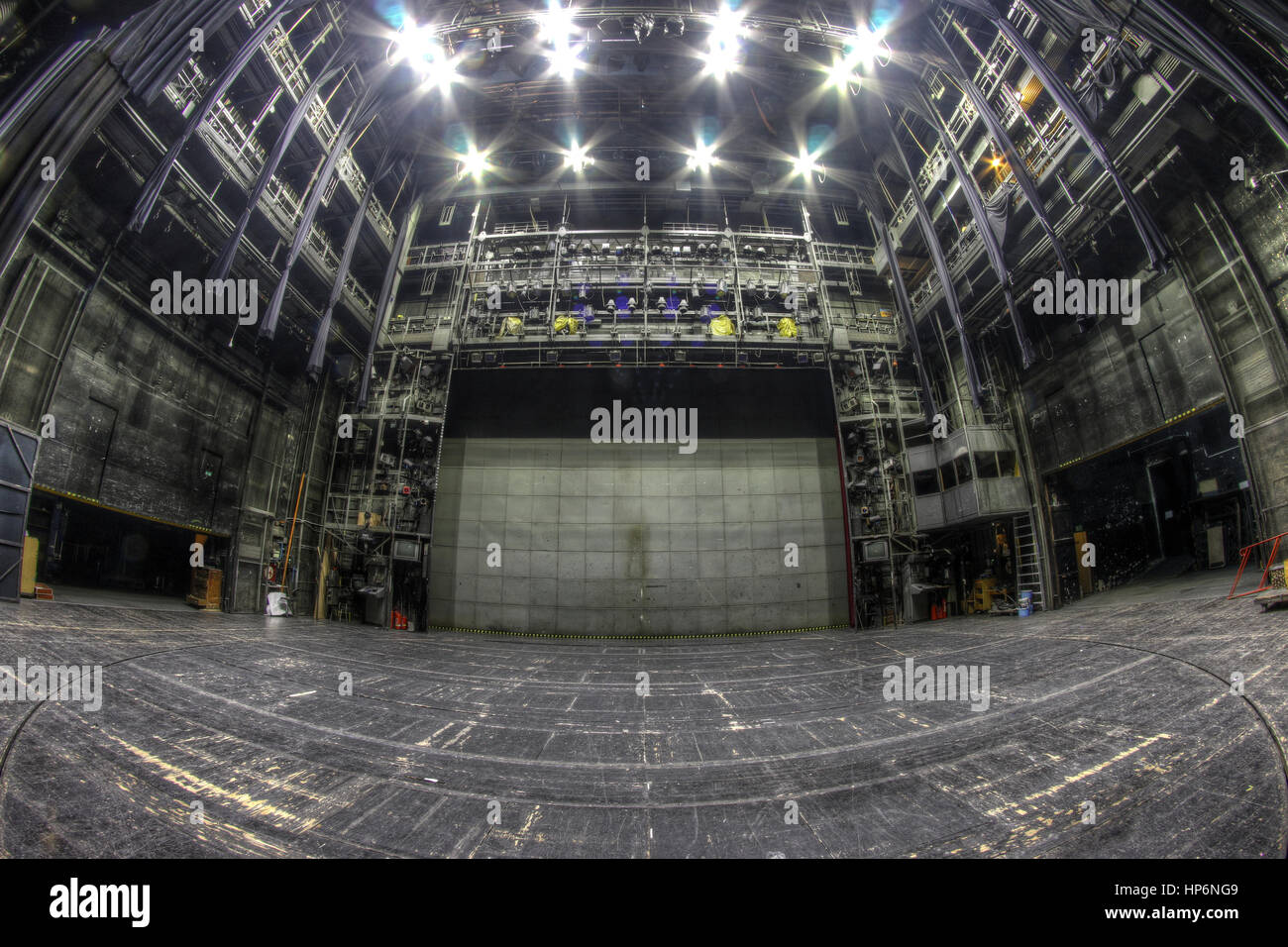 Bühne des Theaters vor dem Umbau - der Staatsoper Prag Stockfoto