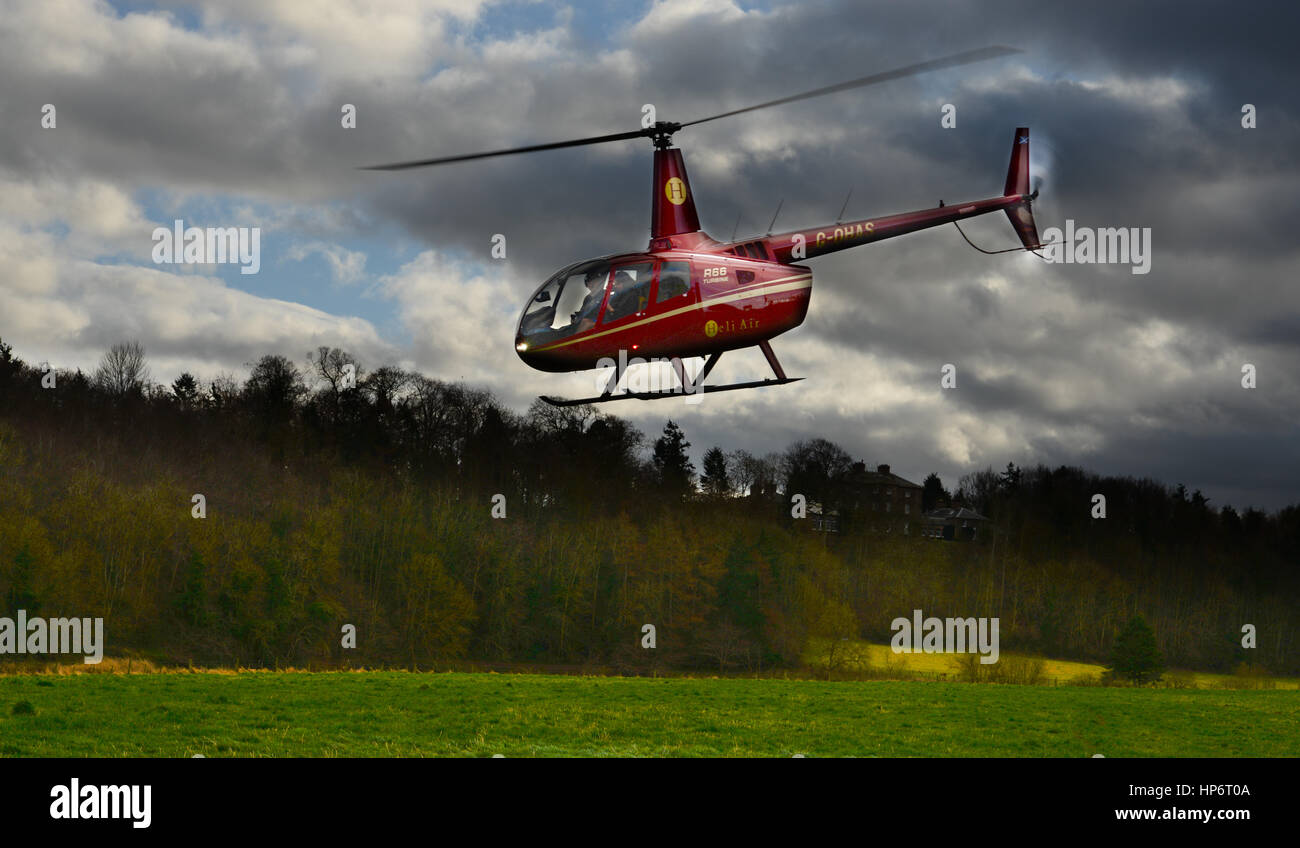 Robinson R66 Turbine, betrieben von Heli Air Stockfoto