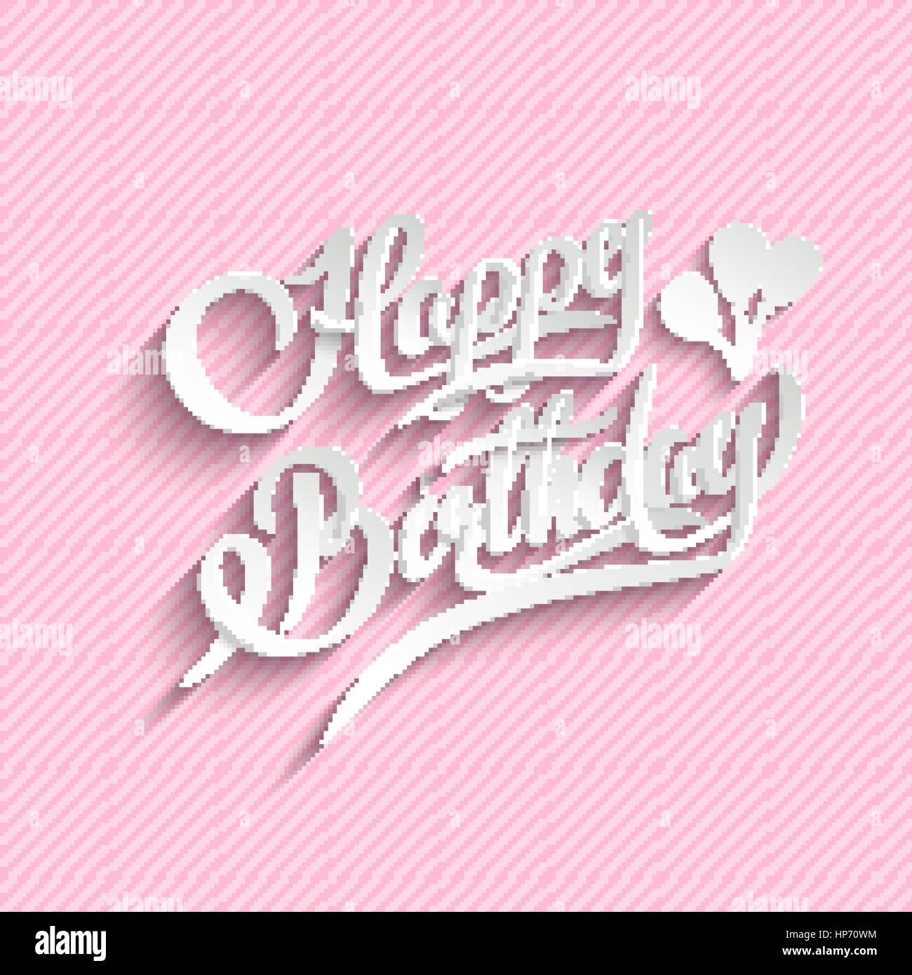 Alles Gute zum Geburtstag Grußkarte.  Vector Background. 3D Text mit Schatten Stock Vektor