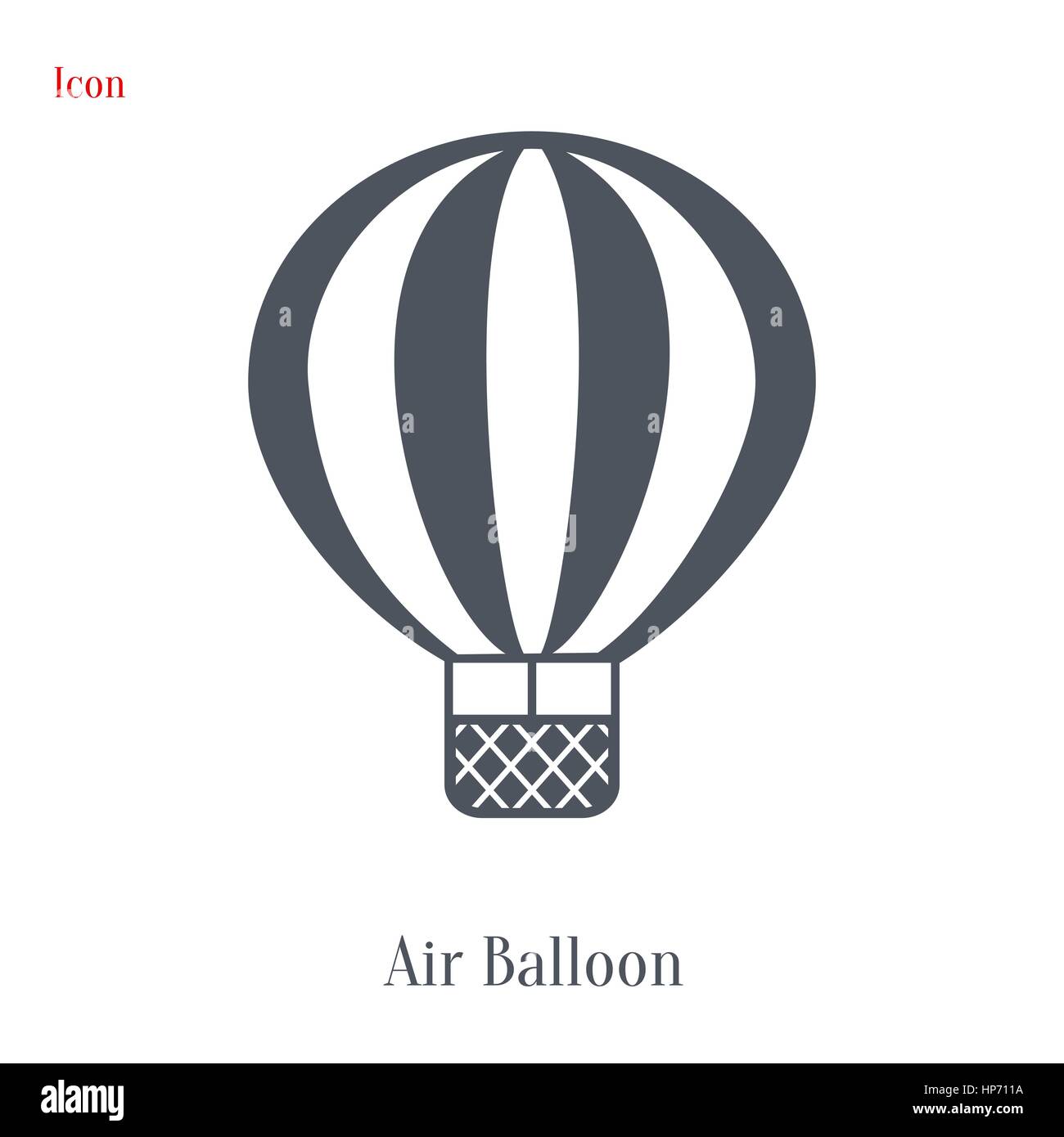 Vektor-Luftballon-Icon isoliert auf weißem Hintergrund Stock Vektor