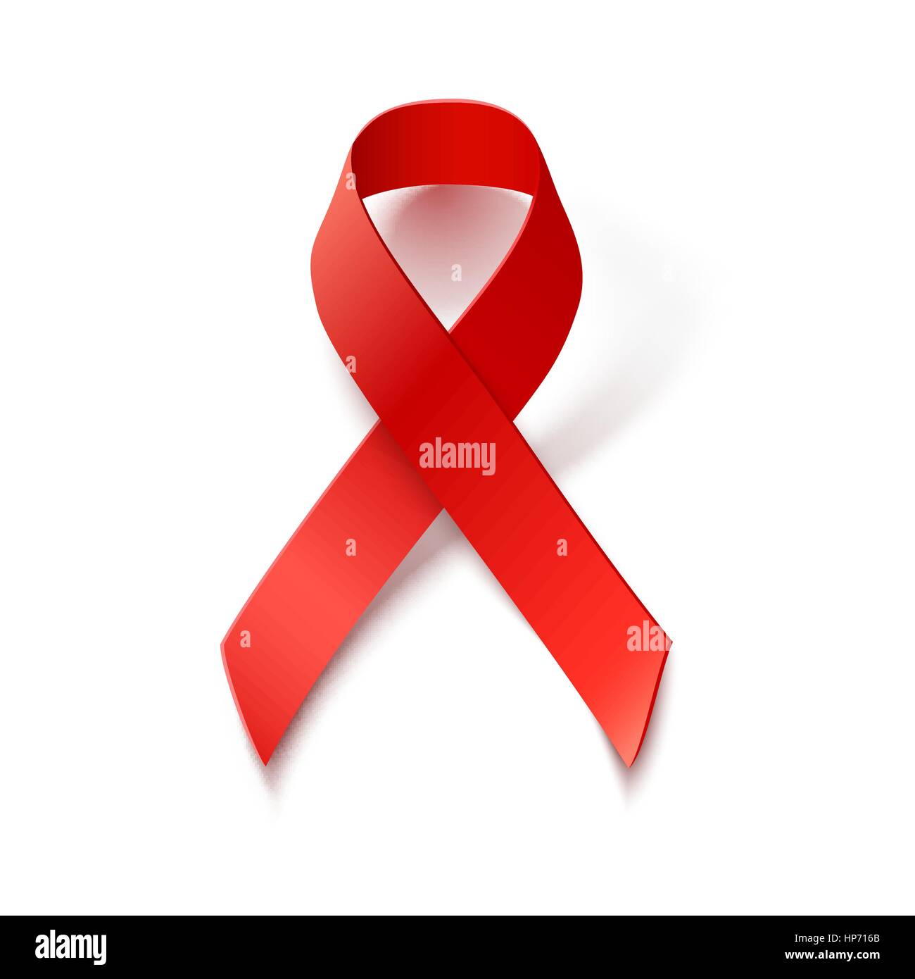 Vektor Red Ribbon Aids Und Hiv Awareness Symbol Stock Vektorgrafik Alamy