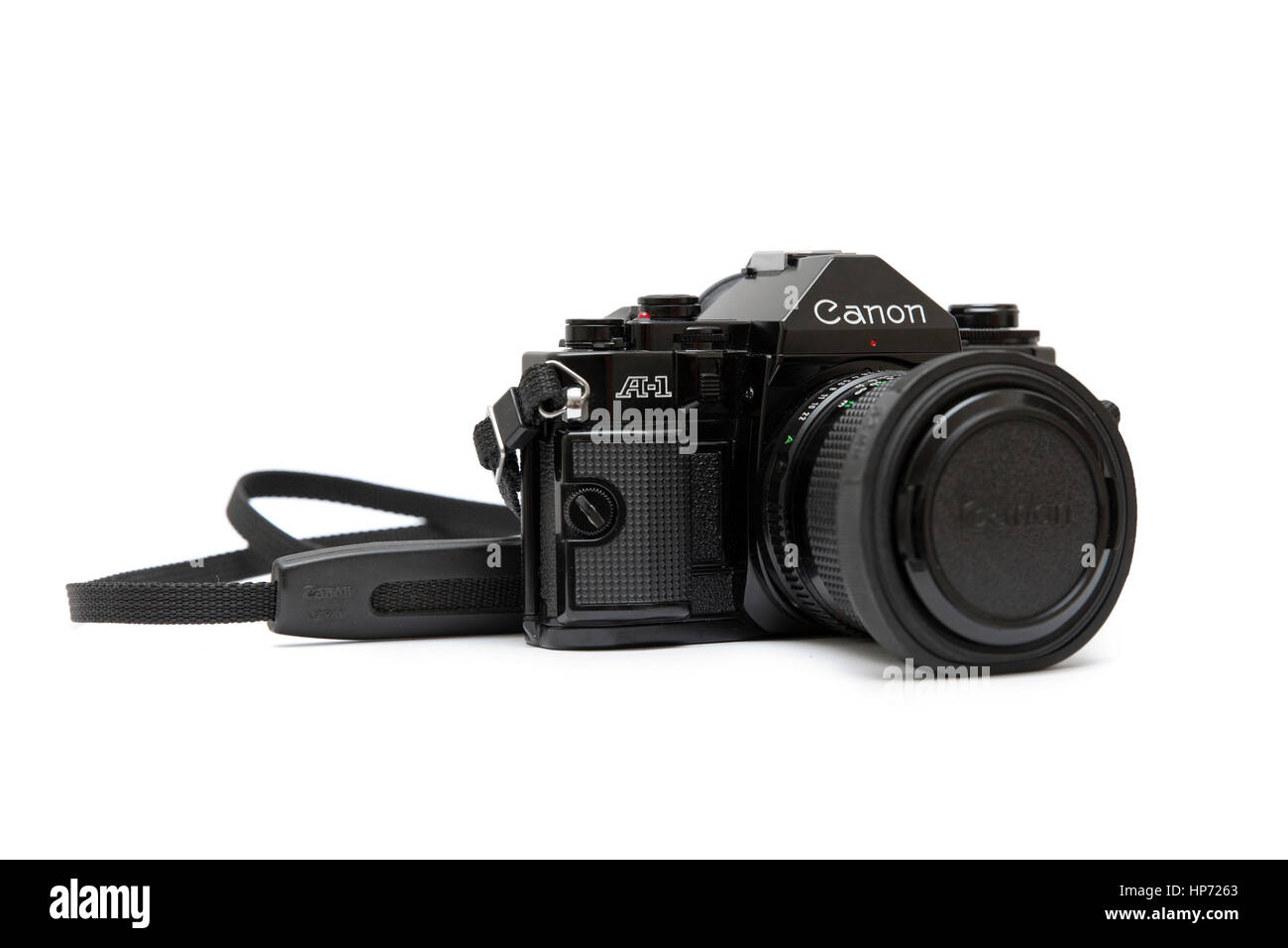 Canon a-1 ist fortgeschrittene Einzellinse reflex (SLR) 35 mm Film-Kamera für den Einsatz mit Wechselobjektiven. Stockfoto