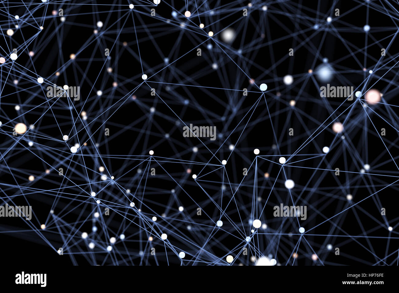 Abstrakte Netzwerk Hintergrund. 3D illustration Stockfoto