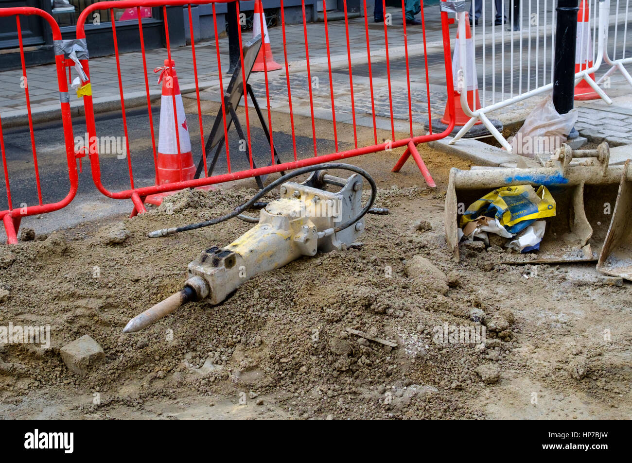 Presslufthammer Anlage Stockfoto