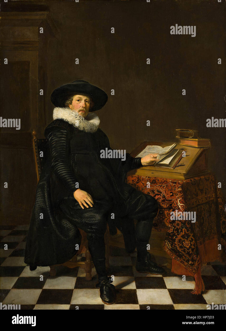 Thomas de Keyser Portrait eines Gelehrten - Mauritshuis Museum den Haag Stockfoto