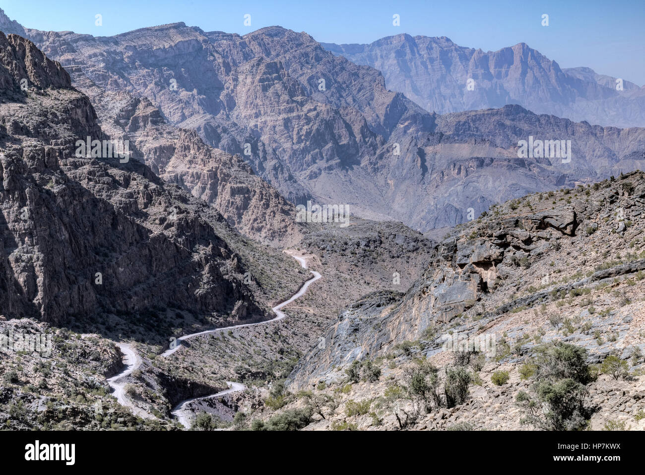 Jebel Shams, Oman, Mittlerer Osten, Asien Stockfoto