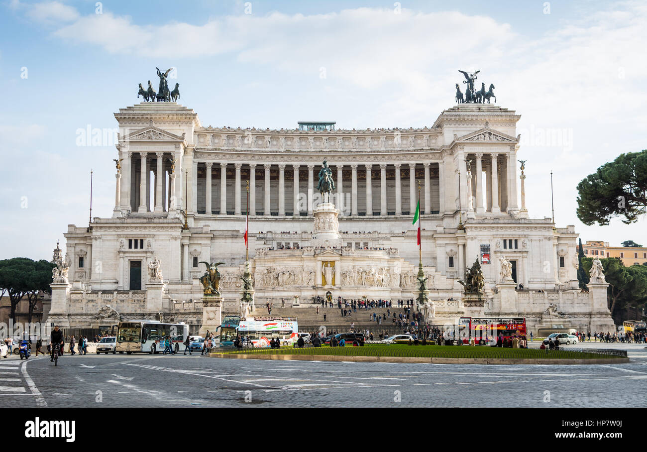 Altare della Patria-Denkmal in Rom, Italien. Stockfoto