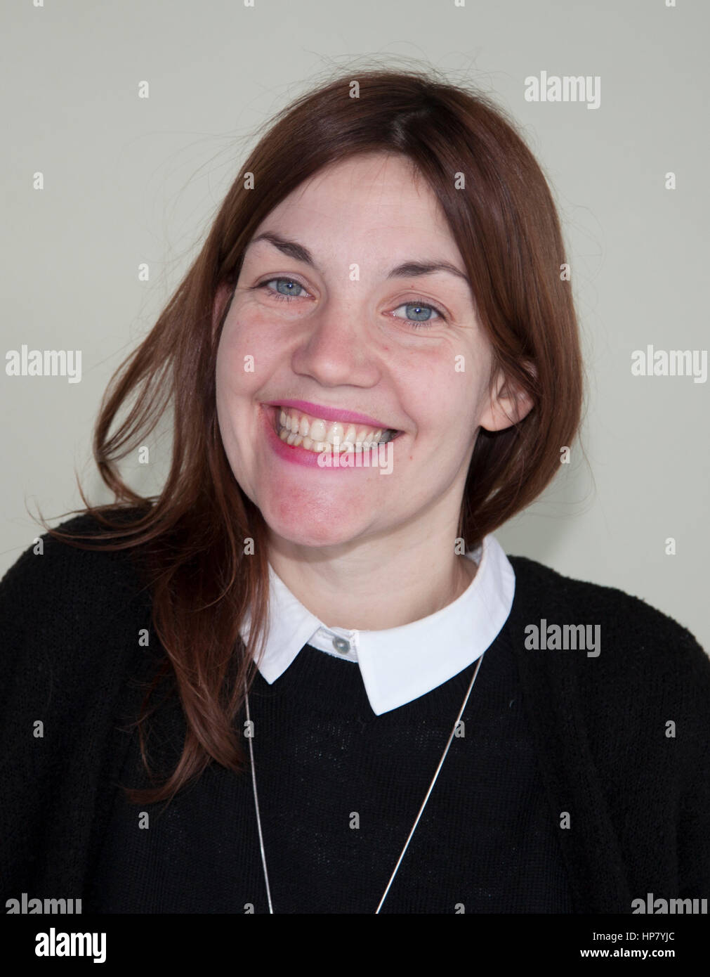 KATJA WIK schwedischer Filmregisseur mit Ex-Frau die premiere in Schweden im Februar 2017 Stockfoto