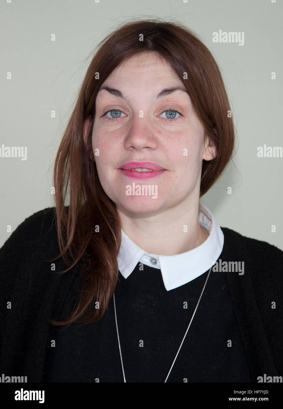 KATJA WIK schwedischer Filmregisseur mit Ex-Frau die premiere in Schweden im Februar 2017 Stockfoto