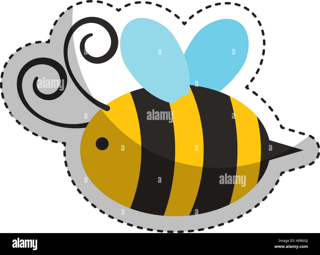 süße Biene fliegen Symbol Vektor-Illustration-design Stock Vektor