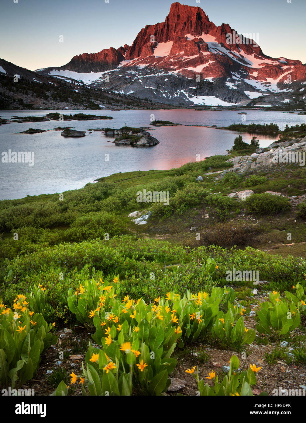 Banner Peak in Ansel Adams Wilderness Stockfoto