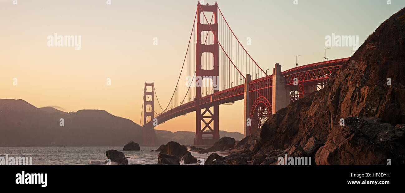 Golden Gate Bridge von San Francisco. Stockfoto