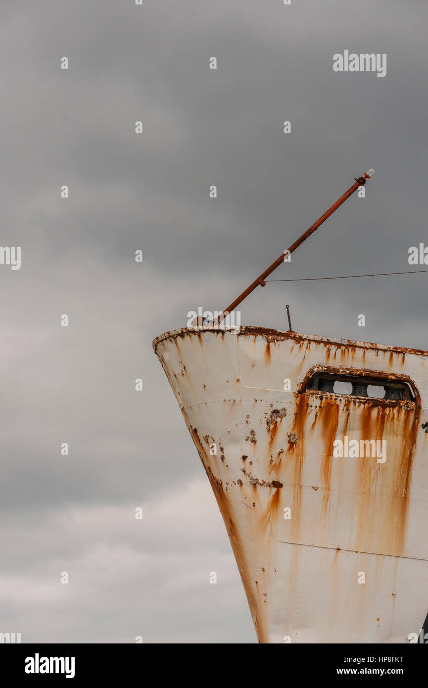Der Duke of Lancaster, auch bekannt als das Spaß-Schiff angedockt und auf Grund bei Holywell Nord-Wales. Stockfoto