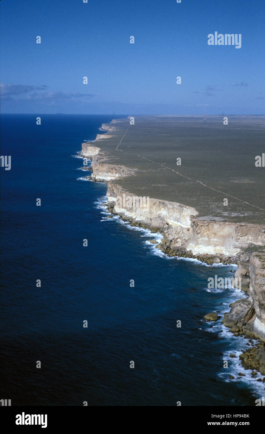 Blick über die Klippen der Great Australian Bight Stockfoto