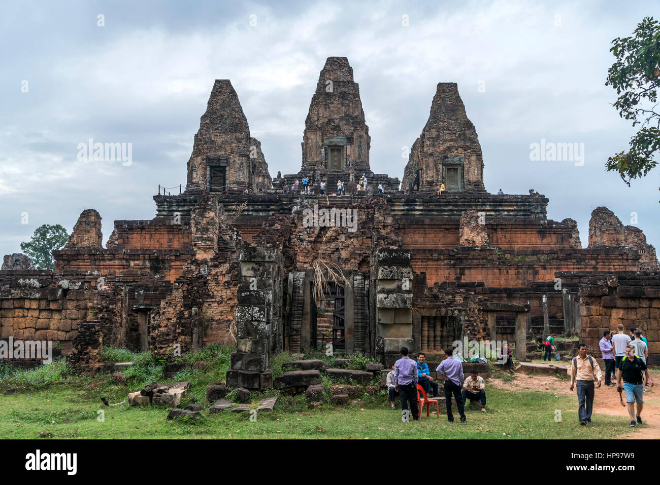 Pyramidentempel Pre Rup, Region Angkor, Kambodscha, Asien |  Temple Mountain Pre Rup, Angkor Region, Kambodscha, Asien Stockfoto