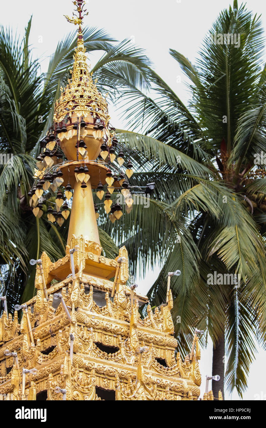 Detail aus Dhamikarama birmanischen Tempel in Penang, Malaysia Stockfoto