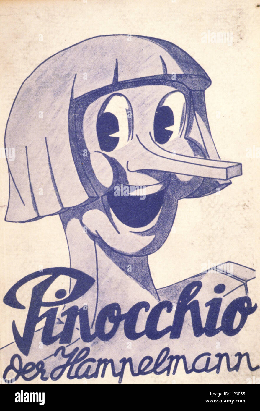 Die Abenteuer des Pinocchio von Carlo Collodi, Pinocchio der Hampelmann, Salzburg 1947 Stockfoto