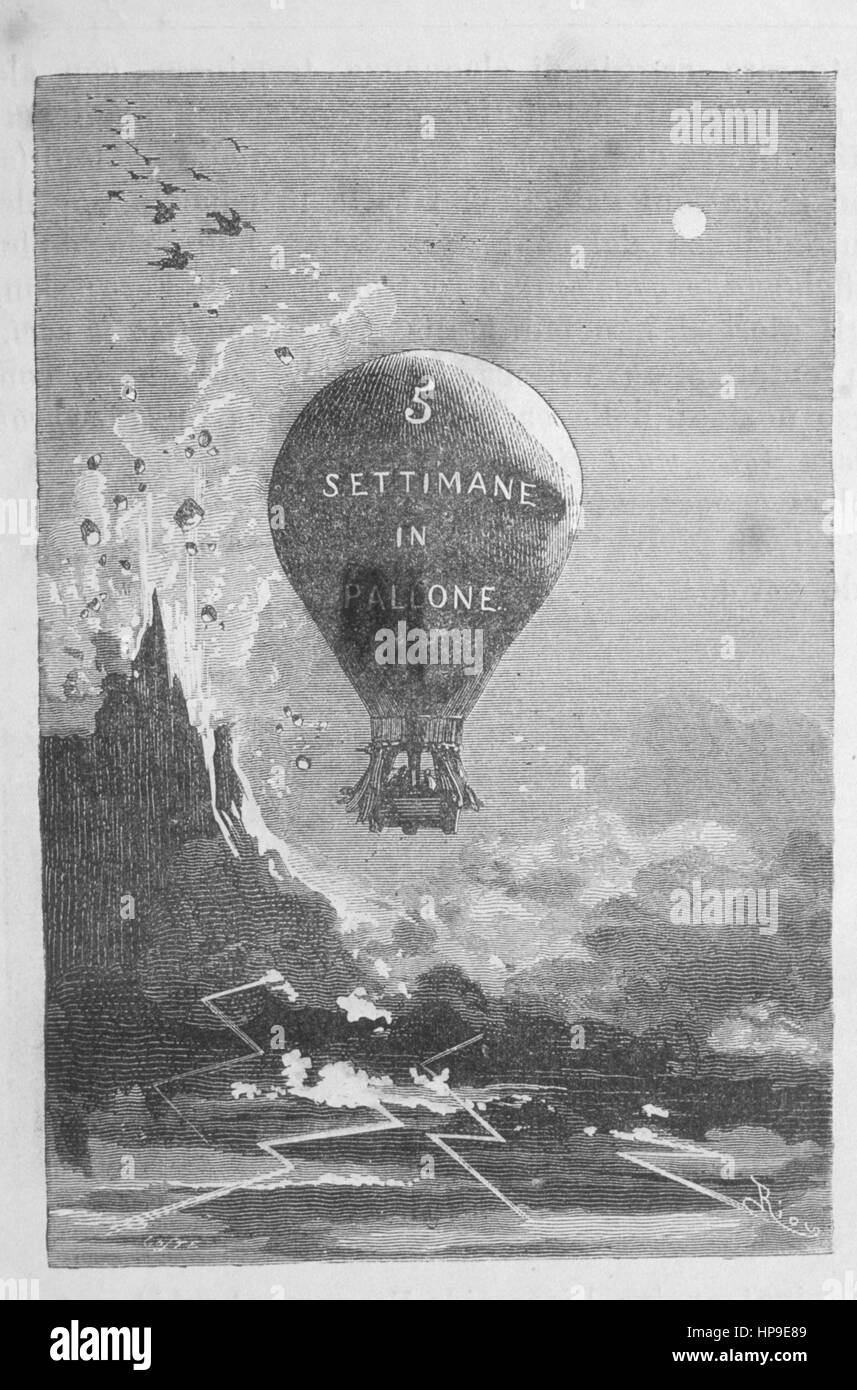 Cinq Semaines En Ballon, Jules Verne Stockfoto